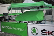 Rallye Český Krumlov: Čtvrtek v areálu výstaviště v Českých Budějovicích
